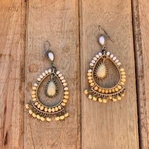 Gold bohemian earrings